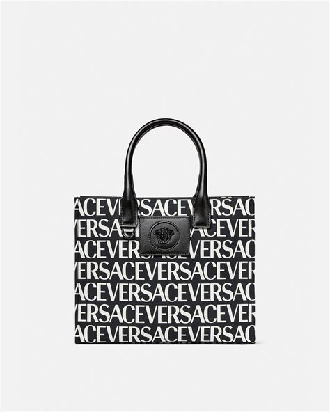 durchsichtige tasche versace|versace black tote.